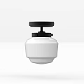 Modern Minimalist Ceiling Light With White Body Black Top Sleek Design For Interior Spaces