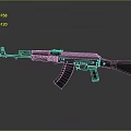 Black Tactical Rifle With Modern Metal Components And Black Stock Design