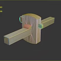 Wooden Household Item Design With Cross Connected Wooden Bars And Smooth Surface