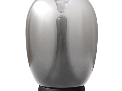 Sleek Silver Modern Table Lamp With Smooth Surface And Black Base 3d model