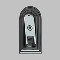 Modern Door Lock Hardware With Black Frame Silver Body And Knob Design