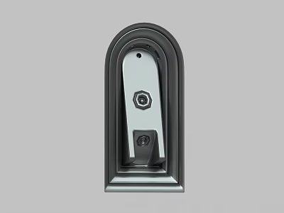 Modern Door Lock Hardware With Black Frame Silver Body And Knob Design 3d model