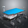 Lunar Exploration Rover With Solar Panel Array Six Wheels And Antenna For Space Missions