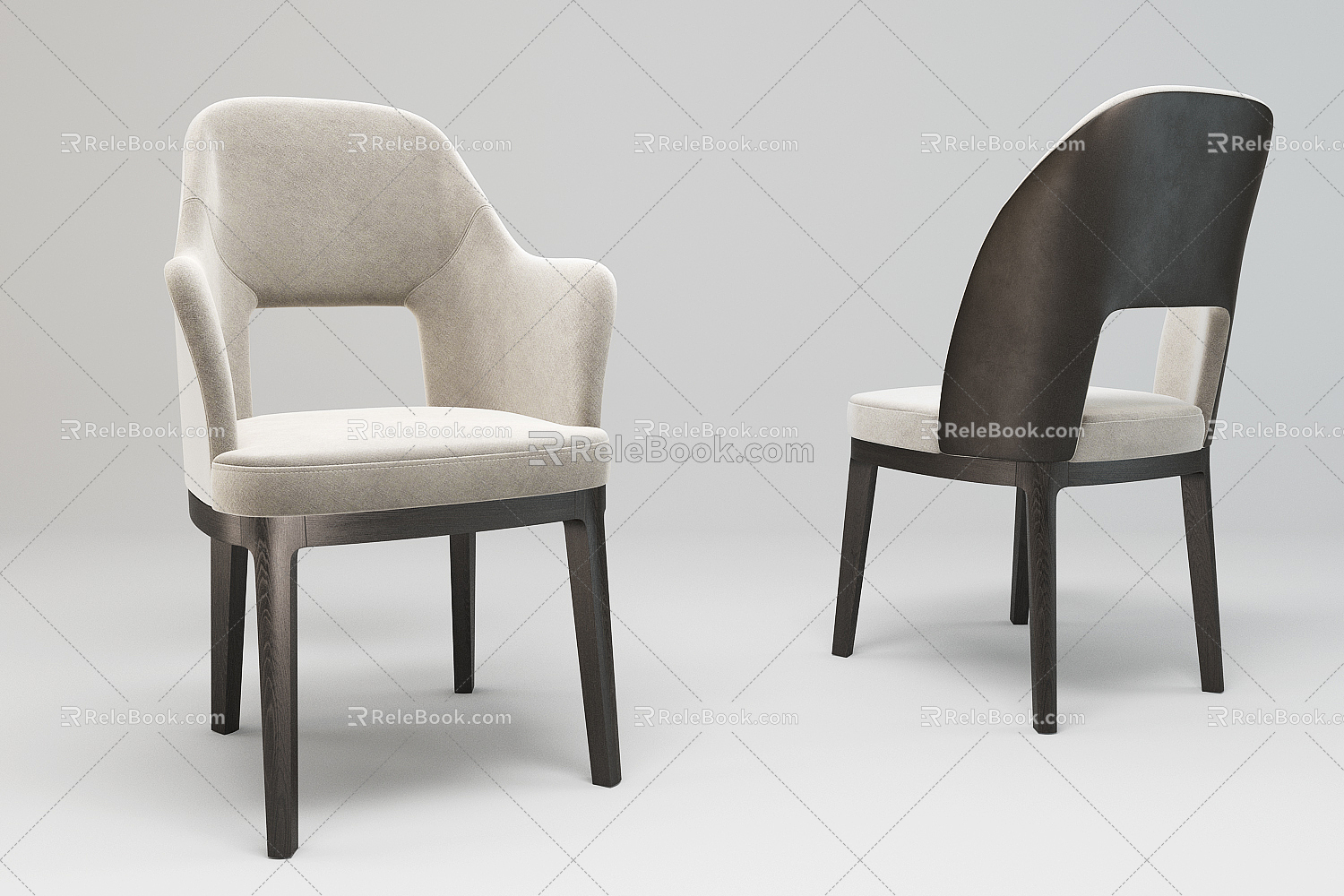 Modern dining chair dining chair combination model