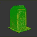 Ancient Stone Carved Structure Featuring Hieroglyphic Symbols And Relief Designs On Base 3d model