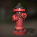 Red Fire Hydrant Essential Public Fire Safety Equipment for Emergency Fire Response 3d model