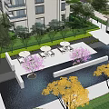 Garden Landscape Design With Children's Wooden Play Structures And Green Lawn Areas