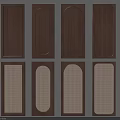 Wooden Wardrobe Doors With Various Groove And Lattice Panel Designs