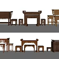 Chinese-style Buddhist Table Buddhist Cabinet for Kan Divine Table Fragrance Table Eight Immortals Table Buddhist Shrine Worship Table Buddhist Pavilion Buddhist Hall 3d model
