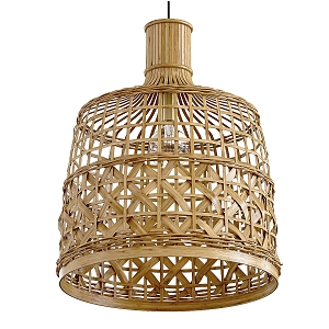 Japanese-style rattan chandelier 3d model