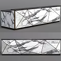 Elegant Modern Reception Desk With Marble Surface And Geometric Pattern Design 3d model