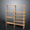 Open Natural Wood Bookshelf With Multiple Layered Shelves And Functional Storage