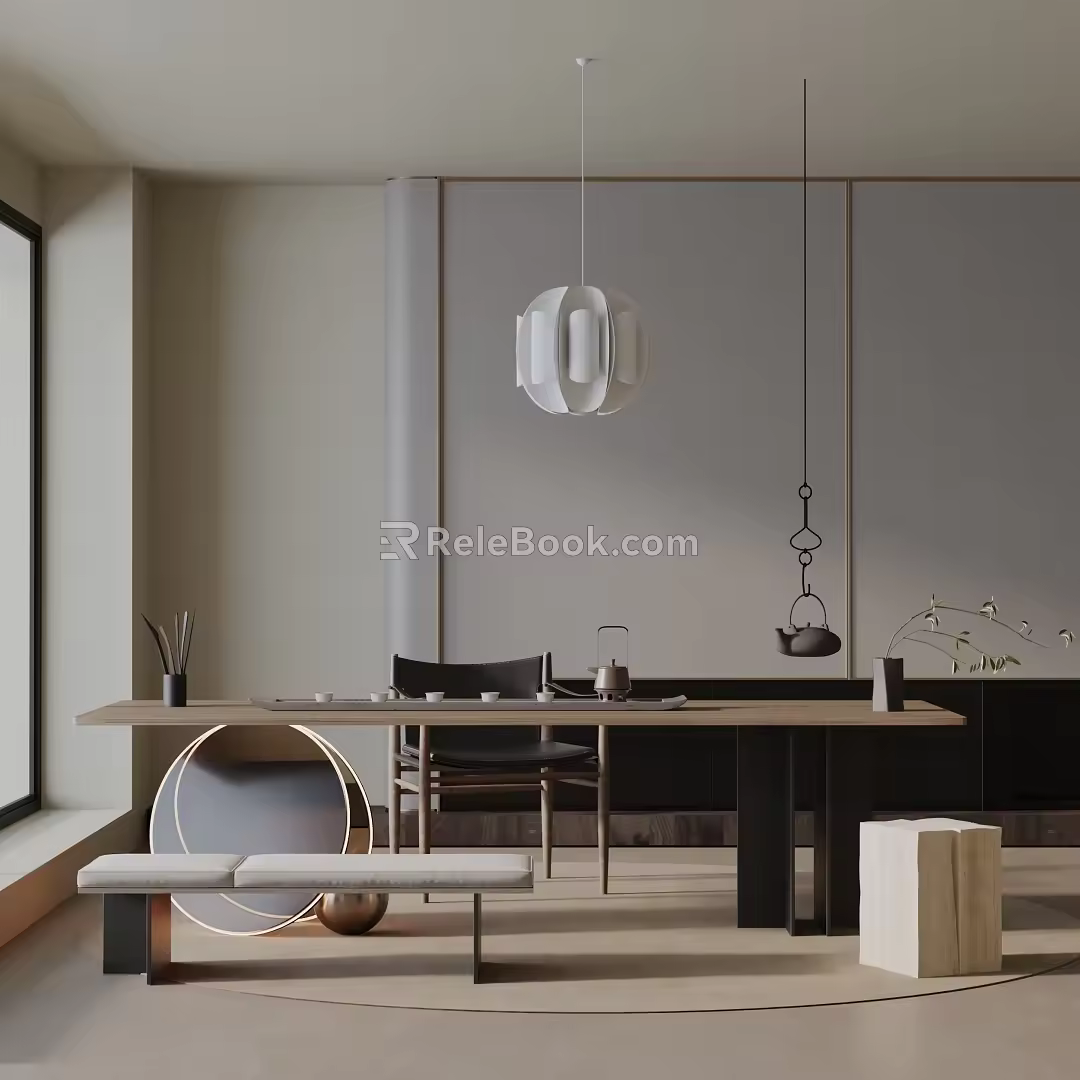 Modern table combination 3d model