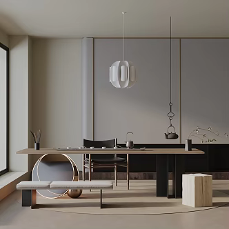 Modern table combination 3d model