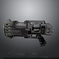 Sci Fi Mechanical Weapon Featuring Metal Structure And Industrial Design Elements 3d model