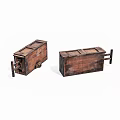 Vintage Wooden Storage Boxes With Handles For Household Organization And Use