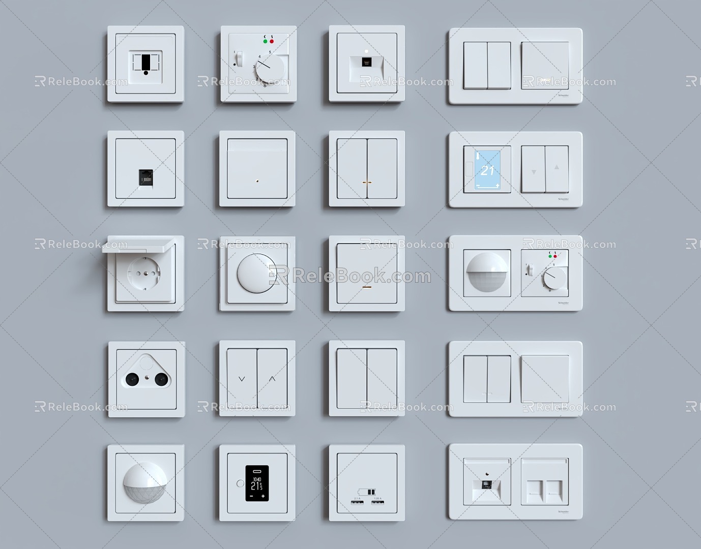 Modern Switch Switch Socket Panel Button model