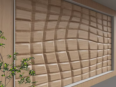 Modern background wall 3d model