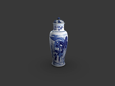 Ceramic Bottle Vase 3d model