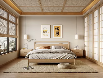 Japanese-style bedroom 3d model