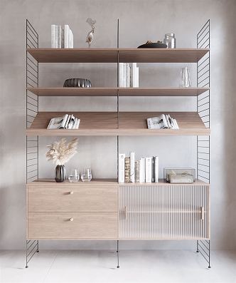 Modern Bookshelf 3d model