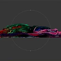 Colorful Knitted Scarf With Striped Patterns Fringed Tassels And Vibrant Red Blue Green Hues