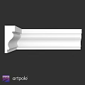 White Decorative Architectural Cornice Molding With Curved Profile For Interior Design
