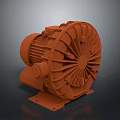 Orange Industrial Blower Mechanical Equipment With Metal Casing And Fan Blades