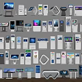 All-in-one machine ATM machine inquiry machine registration machine number arrangement machine calling machine touch and touch all-in-one machine guide screen ticket taking machine inquiry all-in-one machine 3d model