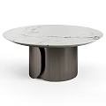 Elegant Modern Coffee Table With White Marble Top And Geometric Metal Base Design