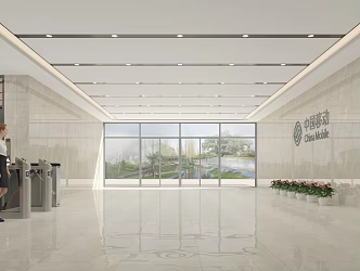 Company lobby 3d model