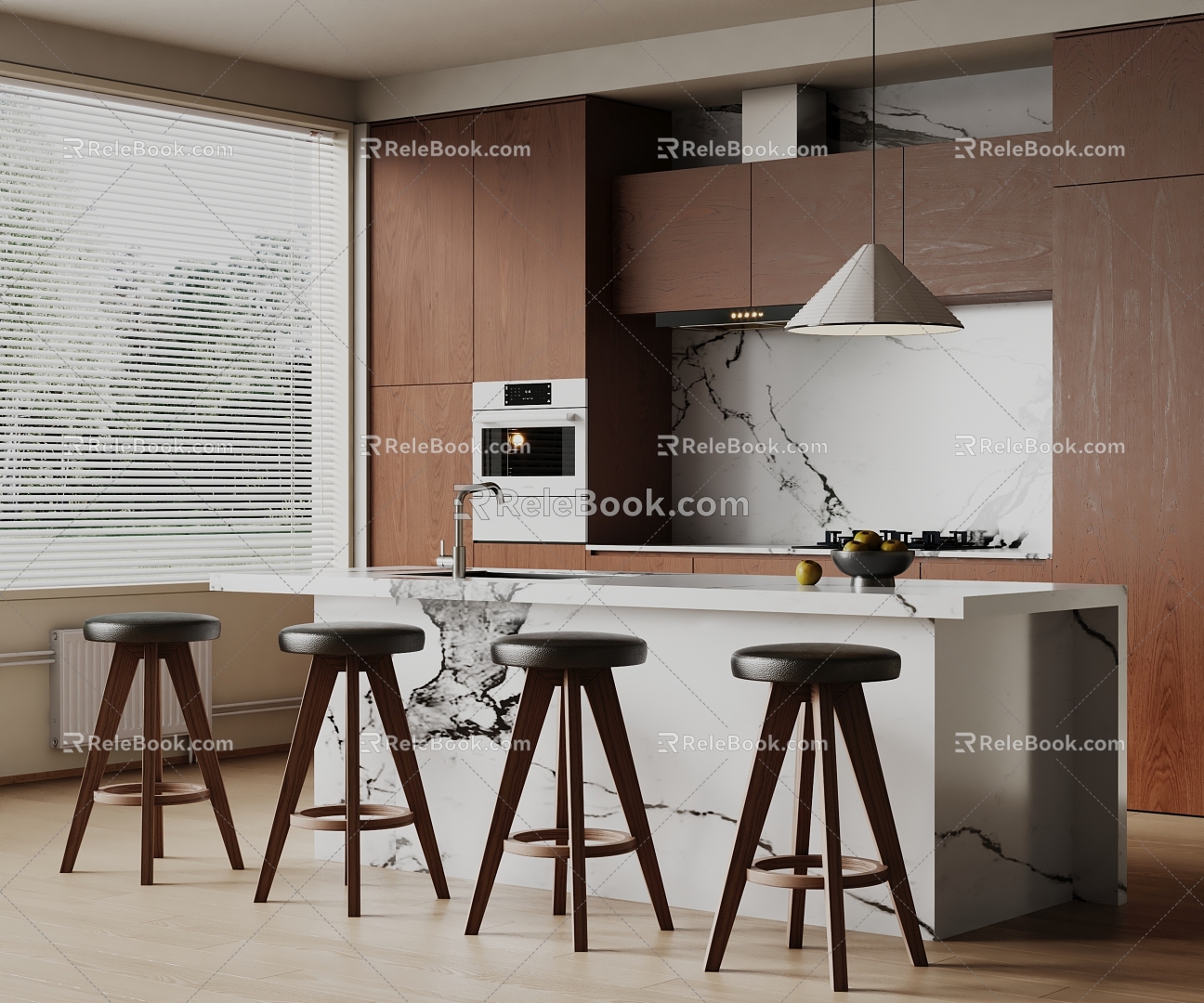 Modern Bar Chair Combination Bar Dining Table and Chair 3d model