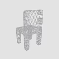 Two Modern Leisure Chairs Showcasing Intricate Net Pattern And Woven Structure 3d model