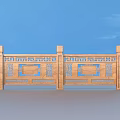 Railing Guardrail Fence 3d model