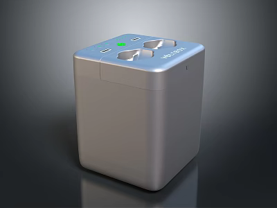 Shuttle Compact Mini PC With Blue Top Panel Control Buttons Green Indicator Light And Modern Design 3d model