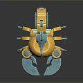Futuristic Mechanical Scorpion Character With Yellow Blue Design And Sharp Claws