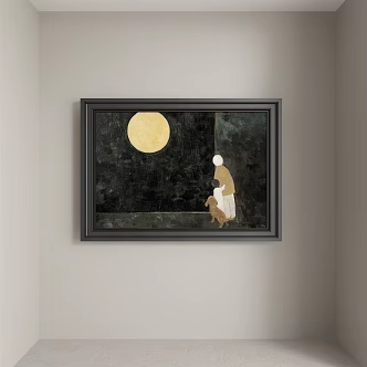 abstract decorative painting 3d model