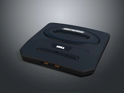 SEGA Genesis Retro Gaming Console As Classic Entertainment Appliance for Vintage Gaming Fun 3d model