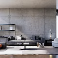 Modern sofa coffee table combination 3d model