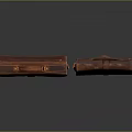 Brown Leather Briefcase and Document Bag with Handle Metal Clasp and Strap Vintage Style
