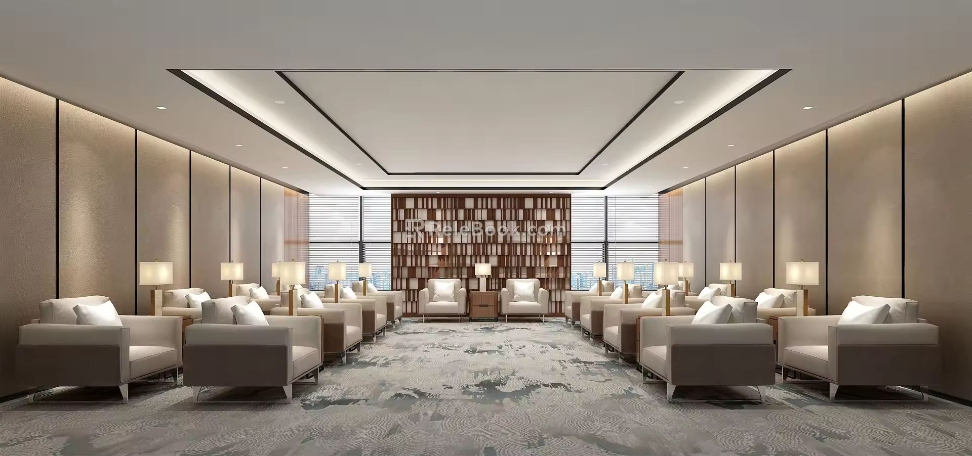 Modern Reception Room Reception 3d model