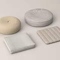 Home Living Cushions Featuring Round Square Shapes Woven Pleated Quilted Textures
