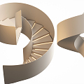 modern spiral staircase staircase 3d model