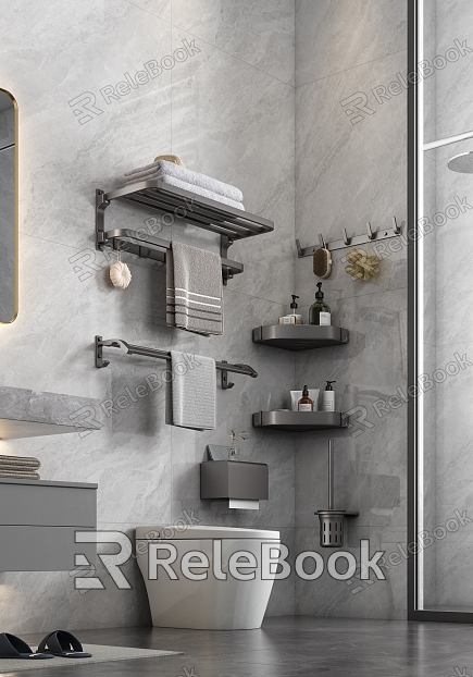 Small pieces of modern bathroom model