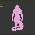Green Muscular Snake Humanoid Creature With Tribal Attire And Coiled Tail