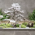 Karesansui Zen Garden Design With Raked Gravel Pine Trees Moss And Stones