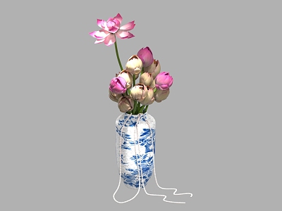 Lotus flower vase lotus flower arrangement flower arrangement model