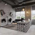 Modern Public Office Space With Open Plan Black Office Chairs Desks Green Plants And Large Windows