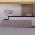 Modern Reception Desk Front Desk 3d model