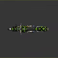 Green And Black Camo Off Road Motorcycle With Knobby Tires And Exposed Mechanics